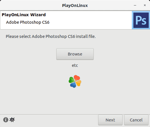 playonlinux select file