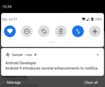 BigTextStyle notification collapsed