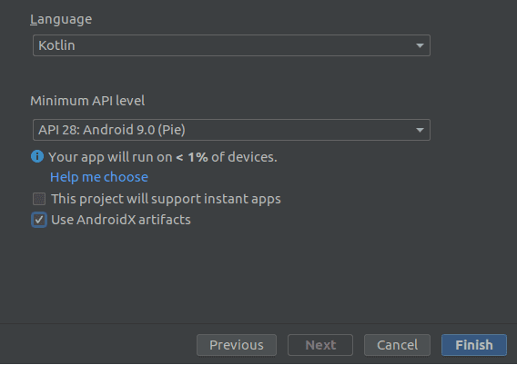 android studio androidx artifact