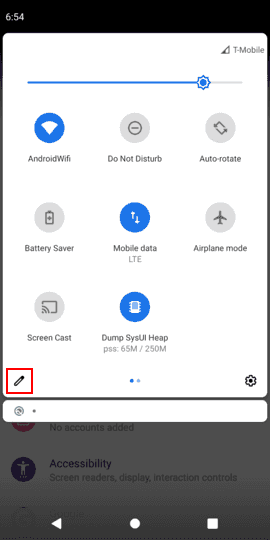 Android Quick settings