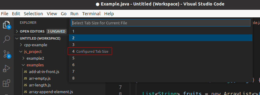 VSCode Tab To 4 Spaces 