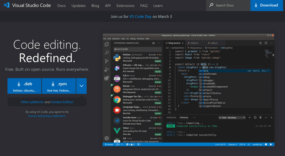 vs code download page